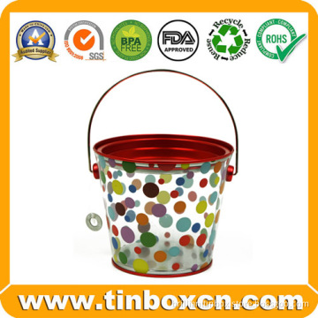 Clear PETG Metal Tin Buckets for Sweets Candy Cookies Chocolate